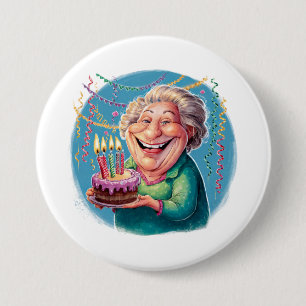 Lustige Nana-Geburtstagsfeier Button