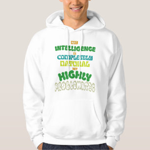 Lustige natürliche Intelligenz Vintage-Typografie  Hoodie