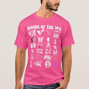 Lustige nerdige ikonische Pop-Rock-Bands der 70er T-Shirt
