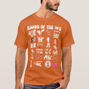 Lustige nerdige ikonische Pop-Rock-Bands der 70er T-Shirt