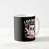 Lustige nerdige Katze mit Brille – Mathelehrer Kaffeetasse (VorderseiteRechts)