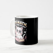 Lustige nerdige Katze mit Brille – Mathelehrer Kaffeetasse (Vorderseite Links)