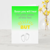 lustige neue Babygratulation Karte (Gelbe Blume)