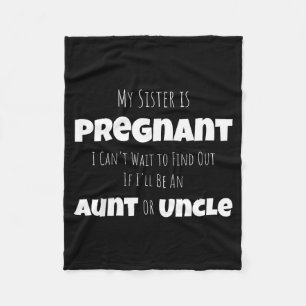 Lustige neue Tante Onkel Baby Ankündigung Schweste Fleecedecke