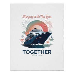 Lustige Neujahrs-Crew-Sprüche 2026 Freunde Poster