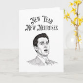 Lustige Neujahrsferien-Sorge Karte (Gelbe Blume)
