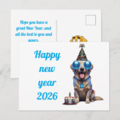 Lustige Neujahrskarte Postkarte (Vorne/Hinten)