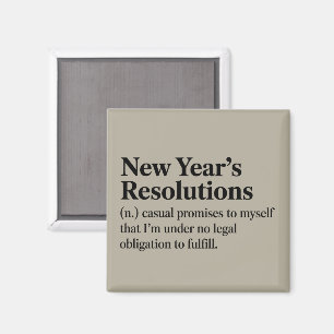 Lustige Neujahrsvorsätze Sarkastisches Neues Jahr  Magnet