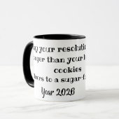 Lustige Neujahrswünsche Tasse (Vorderseite Links)