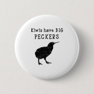 Lustige Neuseeland-Zitat Kiwis haben große Schwänz Button