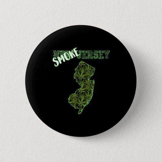 Lustige New Jersey Weed Weed Kultur Button (Vorderseite)