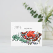 lustige New Years Card Feiertagspostkarte (Stehend Vorderseite)