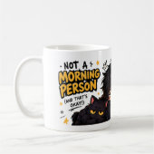 Lustige Nicht-Morgen-Person Kaffee Chibi Katze Kaffeetasse (Links)