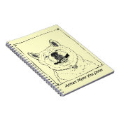 lustige niedliche akita lächelnd realistische Hund Notizblock (Rechte Seite)