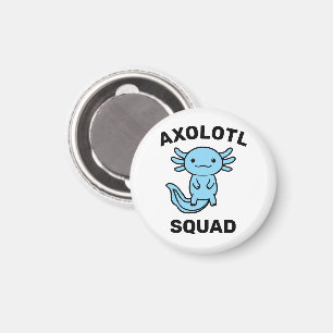 Lustige niedliche Axolotl-Truppe Party editierbar  Magnet