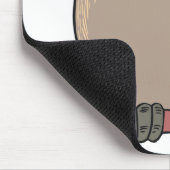 lustige niedliche Cartoon-Eule Mousepad (Ecke)