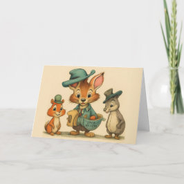 Lustige niedliche Cartoon-Tier-Kuriere für jeden A Karte