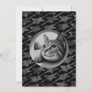 Lustige Niedliche Coole Katze Kätzchen Feline Tier Feiertagskarte