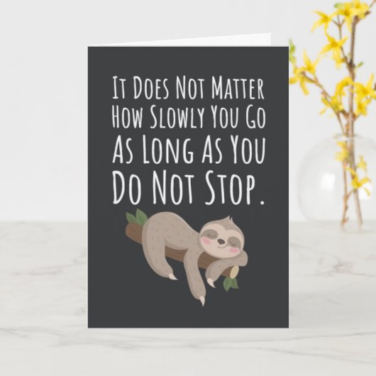 Lustige Niedliche Faultier Karten Dschungel Wilde  (Gelbe Blume)