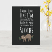 Lustige niedliche Faultierliebhaber Karten Tiere H (Gelbe Blume)