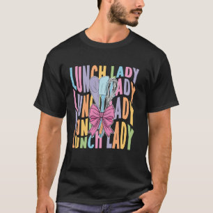 Lustige niedliche Frauen Lunch Lady Tee Schule Caf