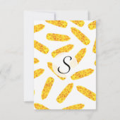 Lustige niedliche Hand gezeichnete Einladung (Rückseite)