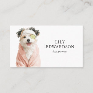 Lustige niedliche Illustration Haustier Hund Groom Visitenkarte