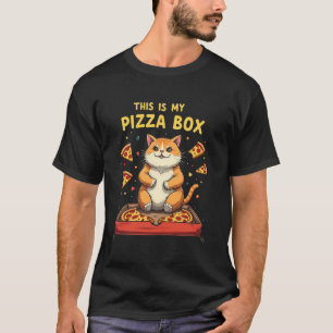 Lustige Niedliche Pizza Katze Fauler Foodie Humor  T-Shirt