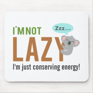 Lustige niedliche schlafende Koala-Bär Nicht faul  Mousepad