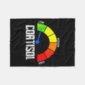 Lustige niedrige Cortisolwerte v Meme Fleecedecke (Vorderseite (Horizontal))
