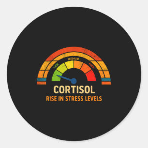 Lustige niedrige Cortisolwerte v Meme Lustige nied Runder Aufkleber