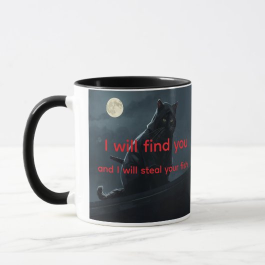 Lustige Ninja-Katzen-Meme individuell gestaltbarer Tasse (Links)