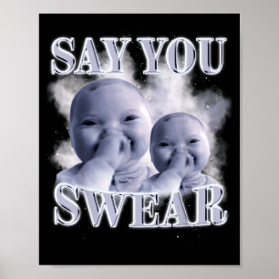 Lustige Nische Baby Gen Z Meme Ai Viral Kichernd A Poster