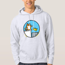 Lustige No Kings Katze Cartoon auf einem Sweatshir