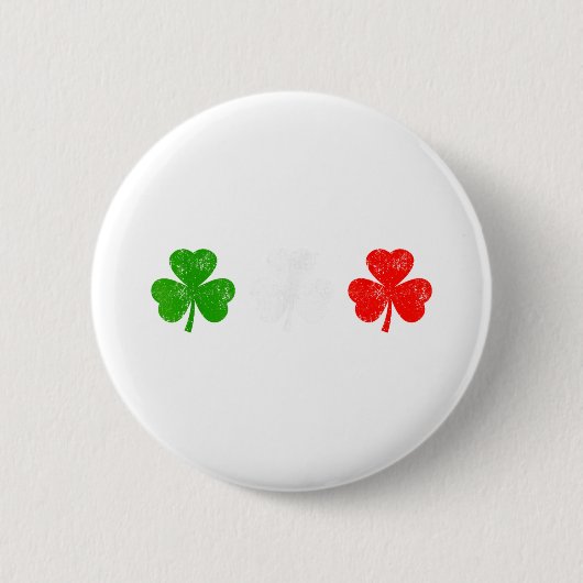 Lustige noch italienische Shamrocks St Patricks Da Button (Vorderseite)
