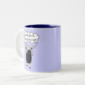 Lustige Nonnen-Karten "got den Job!" (Gail Gabel) Zweifarbige Tasse (Vorderseite Links)