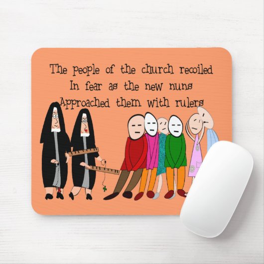 Lustige Nonnen-Karten und Geschenke Mousepad (Mit Mouse)