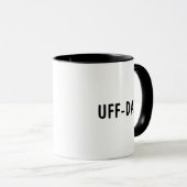Lustige norwegische Redewendung UFF-DA Kaffeetasse (VorderseiteRechts)