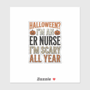 Lustige Notaufnahme Krankenschwester Halloween Gru Aufkleber