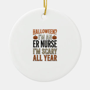 Lustige Notaufnahme-Krankenschwester Halloween Gru Keramik Ornament