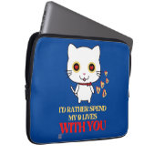 lustige Notebook-Hülle "NIEDLICH CAT" Laptopschutzhülle (Vorne Rechts)