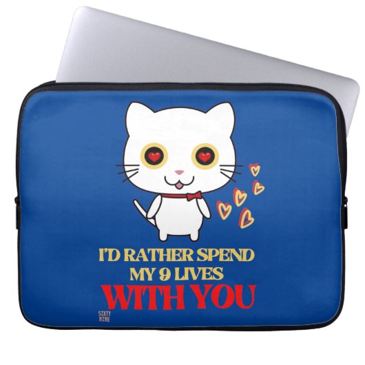 lustige Notebook-Hülle "NIEDLICH CAT" Laptopschutzhülle (Vorderseite)