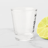 lustige, nüchterne Wortart trinken Schnapsglas (Links)