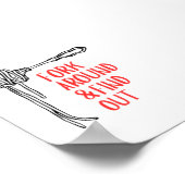 Lustige Nudel-Grafik "Fork Around & Find Out"  Poster (Ecke)