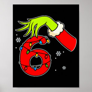 Lustige Nummer 6 Weihnachten 67 Sechs Sieben Meme Poster