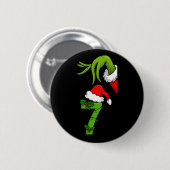 Lustige Nummer 7 Weihnachten 67 Sechs Sieben Meme  Button (Vorne & Hinten)