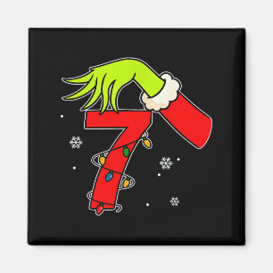 Lustige Nummer 7 Weihnachten 67 Sechs Sieben Meme Magnet