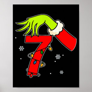 Lustige Nummer 7 Weihnachten 67 Sechs Sieben Meme  Poster