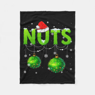 Lustige Nüsse Weihnachtsmann Hut Weihnachten Xmas Fleecedecke