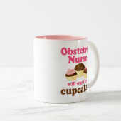 Lustige Obstetric Krankenschwester Zweifarbige Tasse (VorderseiteRechts)